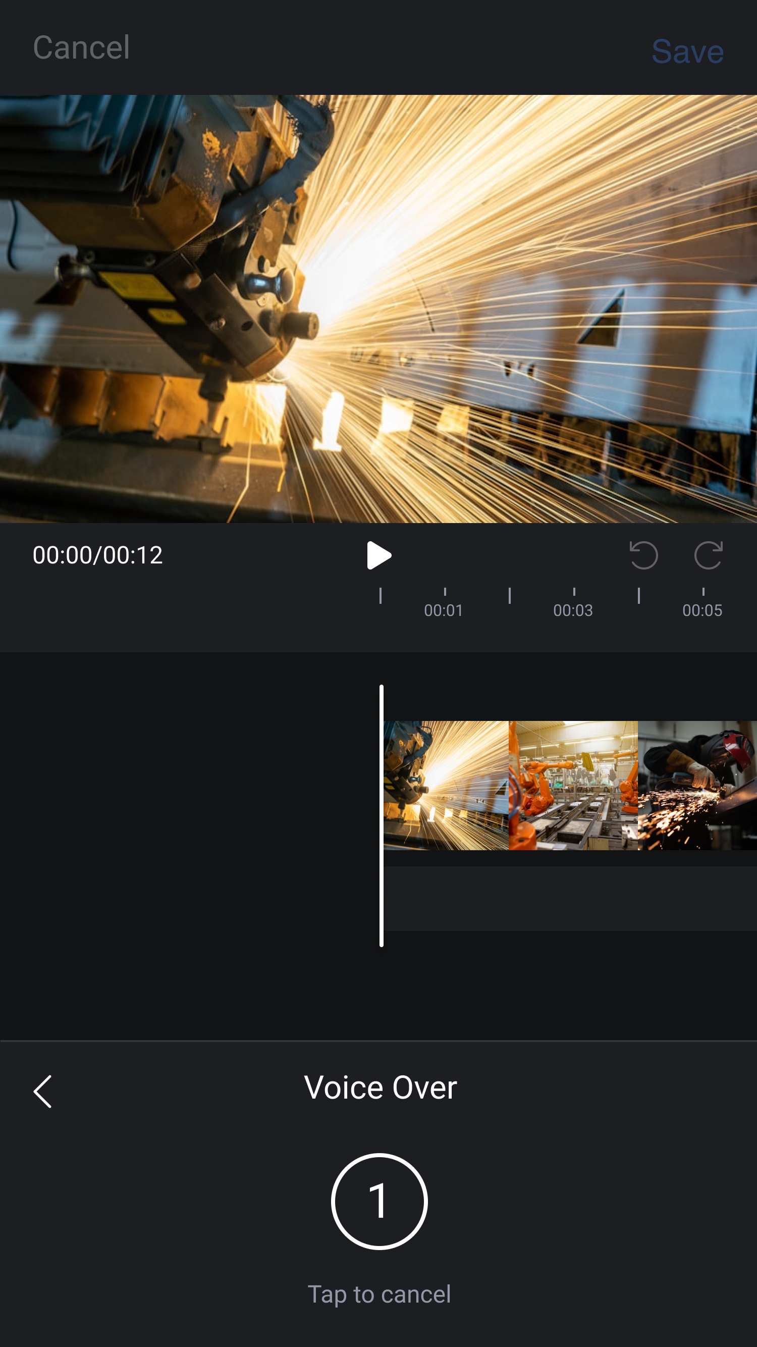 Voice over, screen 4