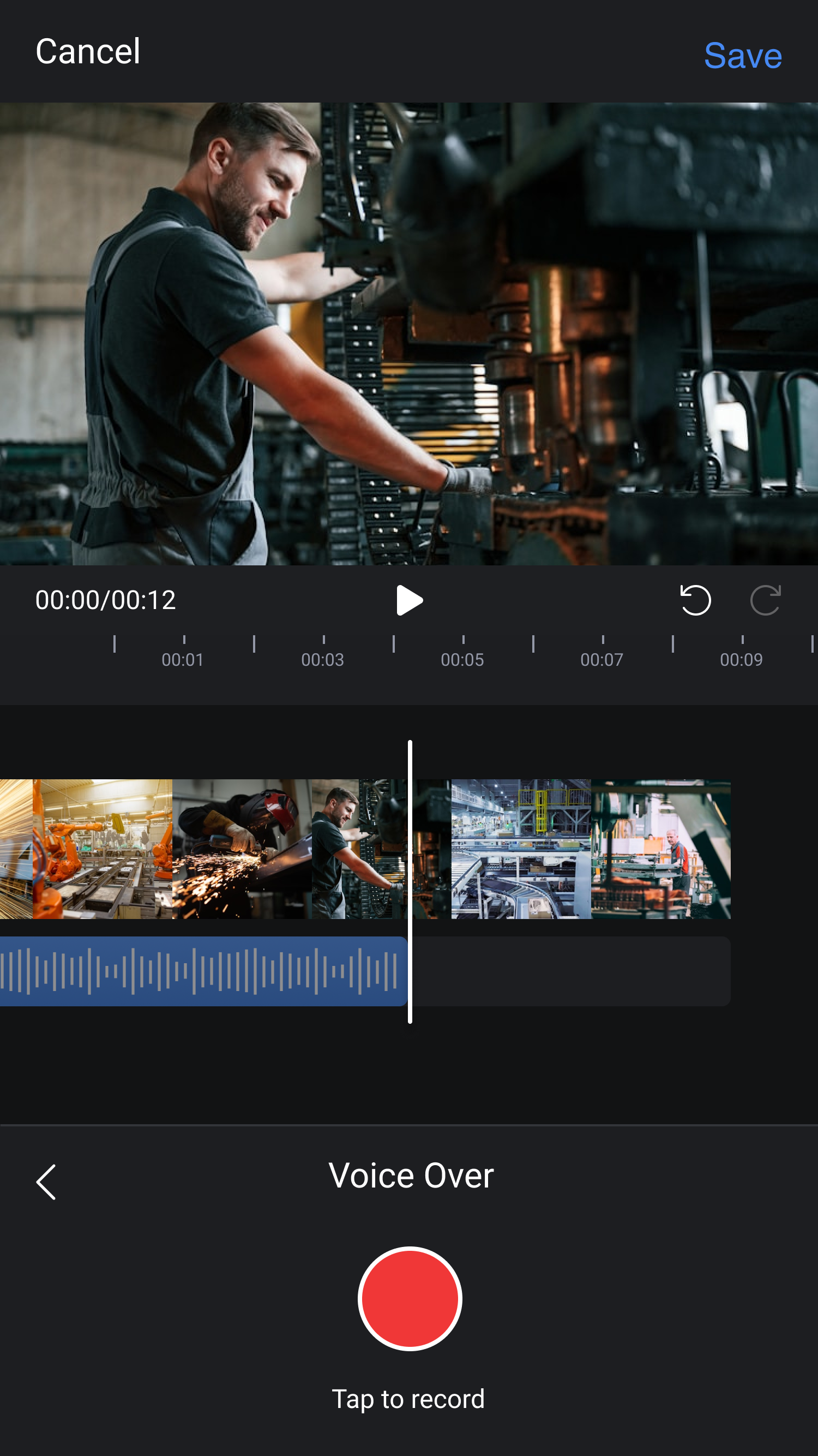 Voice over, screen 7